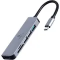 Gembird USB Hub - USB-C til 3xUSB, HDMI & Minnekortleser
