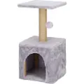 Springos Cat skrapestolpe sisal 3-nivå husstang med leker 62 cm UNIVERSAL