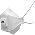 3M 9322+, Flatfoldet, FFP2, Hvit, Monoton, Aluminium, Polypropylen (PP), Polyuretan (PU), En Størrelse