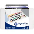 Daler Rowney Aquafine Akvarel Travel Set 48 farver + 1 pensel