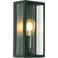 QAZQA Industriell utendørs vegglampe mørkegrønn med glass IP44 - Rotterdam