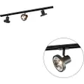 QAZQA Moderne skinnesystem med 3 sorte spotlights 1-fase 100 cm - Iconic Jeany