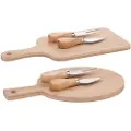 24hShop Osteskjærebrett med 2 kniver