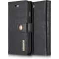 DG Ming iPhone 7/8/SE (2020)/SE (2022) DG.Ming 2-i-1 Avtakbart Lommebok-deksel I Lær - Svart