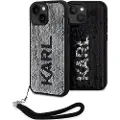 Karl Lagerfeld iPhone 15 Reversible Sequins Deksel - Svart / Sølv