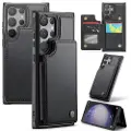 CASEME Samsung Galaxy S23 Ultra 5G C22 etui RFID-kortlommebok - Svart
