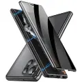 Mtp Products Samsung Galaxy S23 Ultra 5G Magnetisk Deksel med Herdet Glass - Privacy - Svart