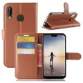 Mtp Products Huawei P20 Lite Lommebok-deksel med Magnetisk Lukning - Brun