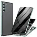 Mtp Products Samsung Galaxy S24 Magnetisk Deksel med Herdet Glass - Privacy - Grønn