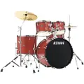 Tama Stagestar 22" 5pc Drum Kit w/Zildjian Cymbals Red Sparkle