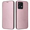 Mtp Products Motorola Moto G84 Flip-deksel - Karbonfiber - Roségull