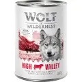 Wolf of Wilderness Økonomipakke Wolf of Wilderness Adult 24 x 400 g – Single Protein - High Valley Biff