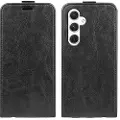 Mtp Products Samsung Galaxy S24 Vertikalt Flip-Deksel med Kortlomme - Svart