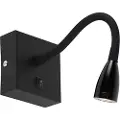 QAZQA Moderne fleksibel vegglampe sort LED - Flex