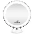 Uniq Round Mirror with LED Light and suction cup x10 magnification