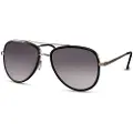 24hShop Aviator Solbriller med Gull Innfatning og Mørke Linser – Unisex Kategori 3