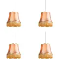 QAZQA Sett med 4 retro-hengelamper gull 45 cm - Granny