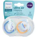 Philips AVENT Avent SCF080/01 Ultra Air Pacifier 2-pack assorted colors