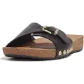 FitFlop Iqushion Adjustable Buckle Leather Badesandal