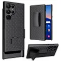 Mtp Products Samsung Galaxy S24 Ultra Hybrid-deksel med Belteklemme - Svart