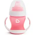 Munchkin pedagogisk drinker med håndtak og myk tut, Gentle Transition, rosa, 4 måneder+, 118 ml, 05178602www