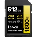 Lexar Professional 1800x 512gb Sdxc Uhs-ii Clase 10 Minnekort