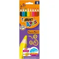 BIC KiDS SuperSoft Jumbo - Fargeblyant - assorterte farger - 6.2 mm - ekstra stor (en pakke 8)