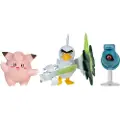 Jazwares Pokémon Clefairy Beldum Sirfetch´d Kampfigursett 3-pakning 5 Cm