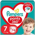 Pampers Pants 7 bleier, 17+ kg, 74 stk.
