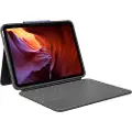Logitech Rugged Folio - keyboard and folio case - QWERTZ - German - graphite - Tastatur & Foliosett - Tysk - Grå