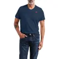 Levi's for man. 85641-0002 Blue V-neck T-shirt (XL), Casual, Cotton, Short sleeve