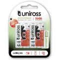 Uniross Ni-MH AA / HR6 Genopladelige Batterier 2500mAh, 4 stk.