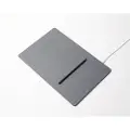POUT Mouse pad with high-speed wireless charging HANDS 3 PRO dust gray, Grå, Monokromatisk, ABS syntetisk, Polyurethan, USB-strøm, Antiskliunderlag