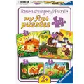 Ravensburger Puslespill Forest Animal Fun 2/4/6/8 brikker,