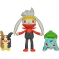 Jazwares Pokémon Morpeko (mett-modus) Bulbasaur 1 Raboot Kampfigursett 3-pakning 5 Cm