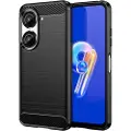Mtp Products Asus Zenfone 10 Børstet TPU Deksel - Karbonfiber - Svart