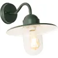 QAZQA Moderne utendørs vegglampe mørkegrønn IP44 - Kansas