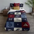 Play Fabrics Dynetrekk Med Knapper Hogwarts Plaid Til Seng På 105 180x240 Cm