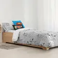 Play Fabrics Superman Dynetrekk Med Knapper Til Seng På 120 Cm 200x200 Cm