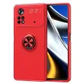 Mtp Products Xiaomi Poco M4 Pro Magnetisk Ring Grep Deksel - Rød