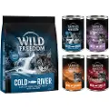 Wild Freedom 5 + 1 gratis! 6 x 400 g Wild Freedom (kornfri oppskrift) - Mixpakke 2: 2x kylling, 2x laks, 1x okse, 1x and
