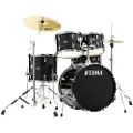 Tama Stagestar 20" 5pc Drum Kit w/Zildjian Cymbals Black Sparkle