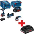Bosch Kit 18v Gsr + Gkt + Gst + Gex + 4ah + 2x5.5ah Elektrisk Verktøysett
