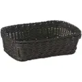 Multi Brødkurv 31x21x9 cm Rektangulær Kraftig flet PP Sort,48 stk/krt