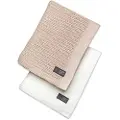 Adlibris Teppe Soft Grid EKO 2-pack Bright White/Golden Sand Vinter & Bloom