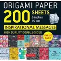 Tuttle Publishing Origami Paper 200 sheets Inspirational Messages 6' (15 cm)