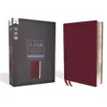 Zondervan NASB, Thinline Bible, Large Print, Bonded Leather, Burgundy, Red Letter, 1995 Text, Comfort Print