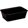 Multi Bakke 750 ml 175x120x52 mm Nudelbakke til Microovn PP Sort,50 stk/ps - (50 stk.)