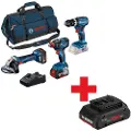 Bosch Trådløs Gsb18v-45 Gdx Gws18v-7 Slagbor Med Gal-veske 2x5 Ah