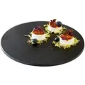 Multi Serveringplade Melamin Ø30x1 cm Skiferlook sort,stk